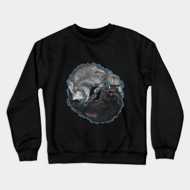 ying yang cat Crewneck Sweatshirt by Monstrous1